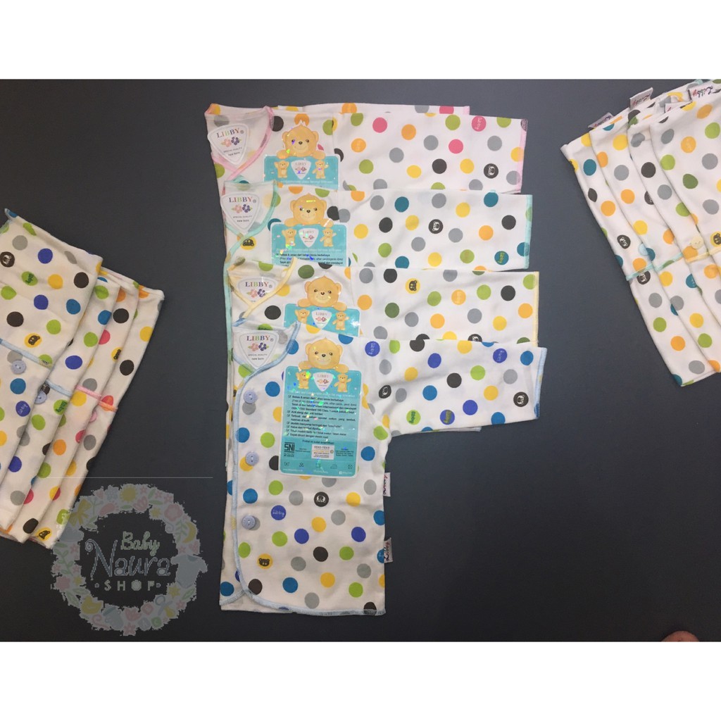 LIBBY BAJU LENGAN PANJANG POLKADOT NEWBORN l LIBBY POLKADOT l LIBBY NEWBORN