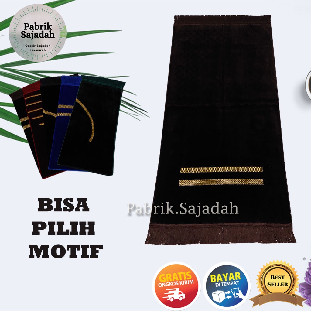 Sajadah Simple Motif Polos Elegant Asli Turkey Kualitas Super Premium Bludru Tebal Dan Halus Cocok U