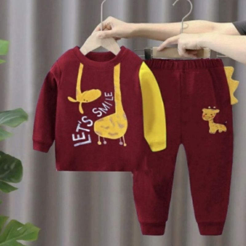 SETELAN ANAK BAJU ANAK JERAPAH 0-6 TAHUN PAKAIAN ANAK BAJU SETELAN ANAK STELAN ANAK JOGGER ANAK