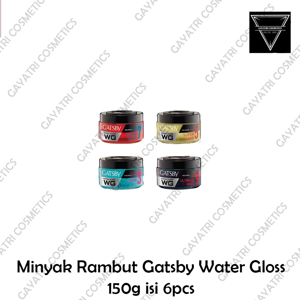 Minyak Rambut Gatsby Water Gloss 150g isi 6pcs