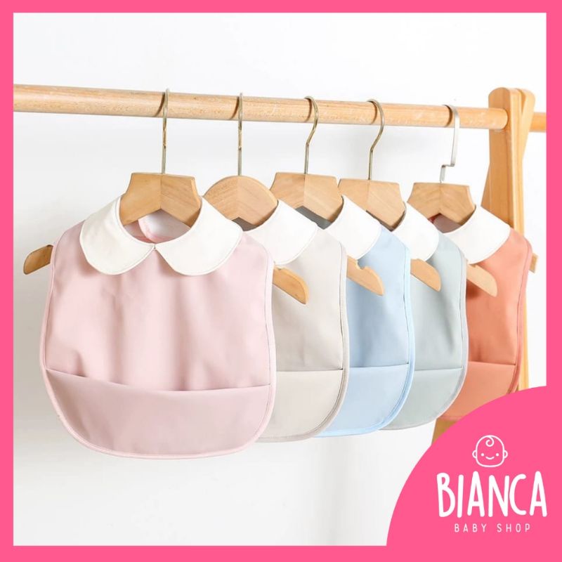 BIANCA - Bibs Kecil Anak / Celemek Anak Premium Denmark COLLAR POLOS