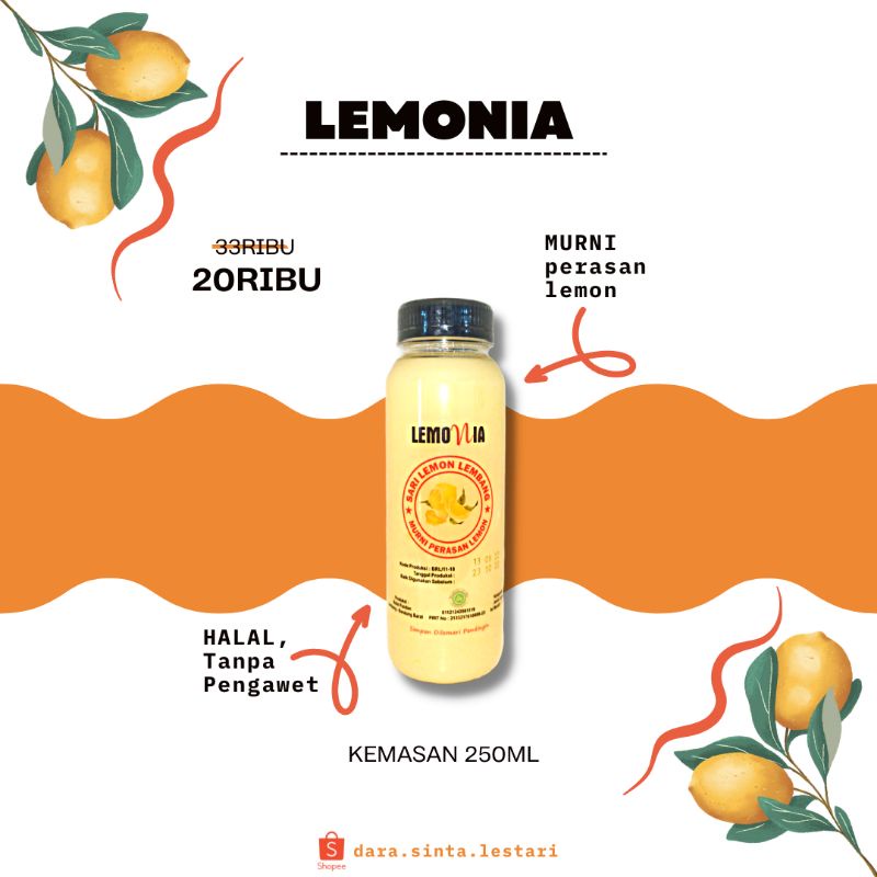 

[BISA COD] UNTUK DIET DAN DAYA TAHAN TUBUH, MURNI PERASAN LEMON