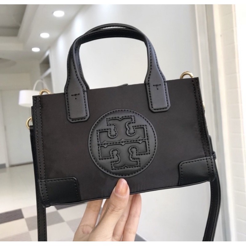 TORY BURCH ELLA MICRO TOTE BLACK