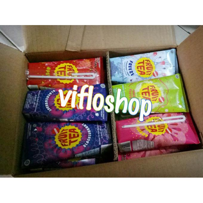 

teh premium fruit tea / fruitea pouch aneka rasa 200 ml (isi 24) best qualty