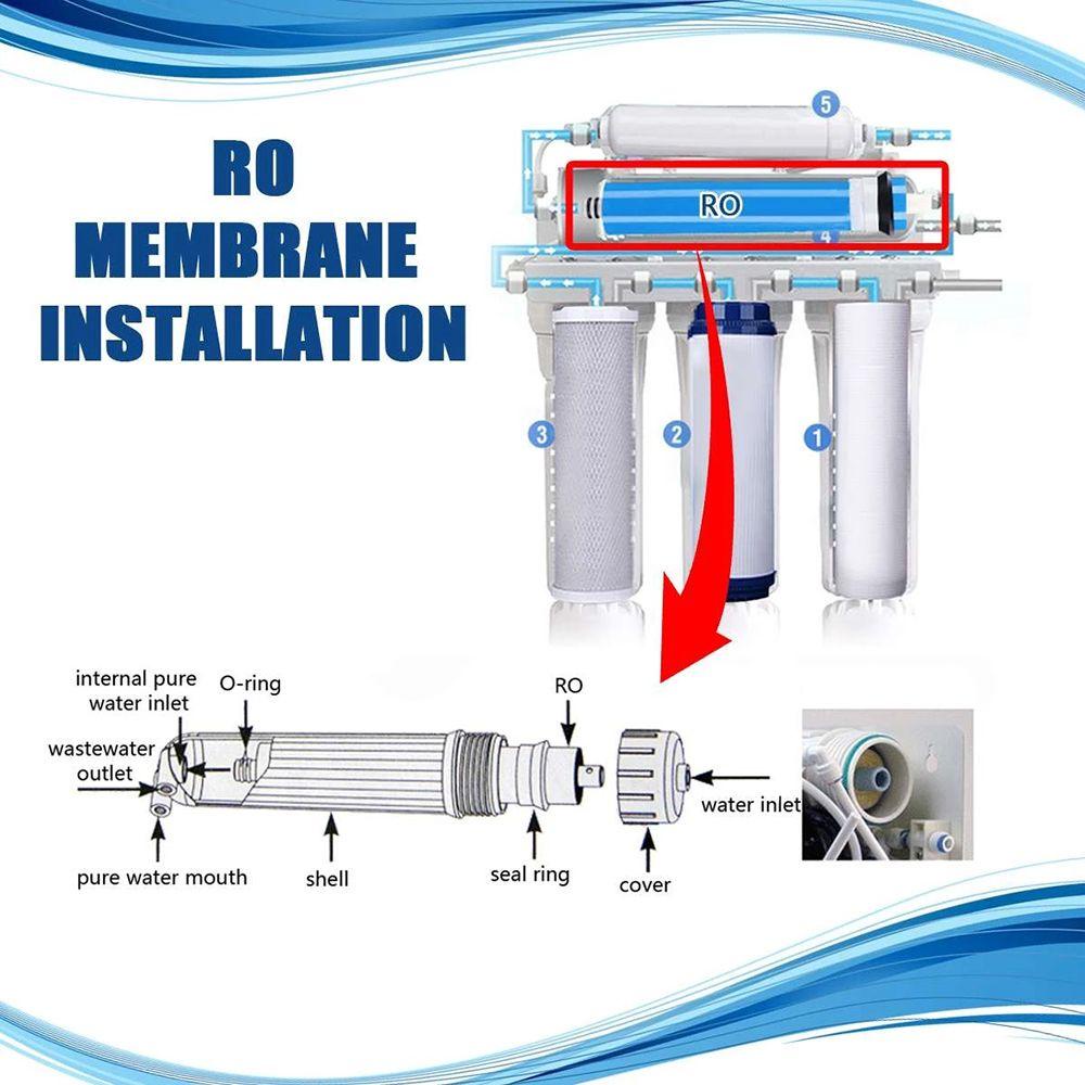 Solighter Membran Reverse Osmosis 75/100gpd Treatment Sistem Reverse Osmosis Purify Membrane Tolak Garam Tinggi