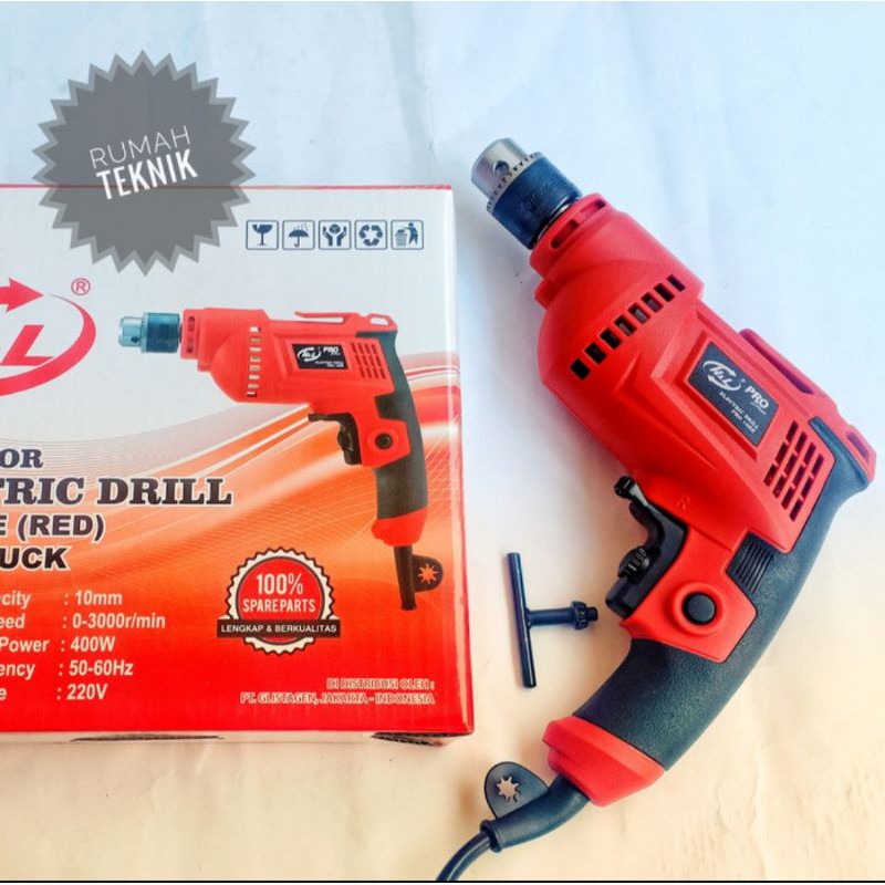 MESIN BOR H&L 10MM RED PRO SERIES