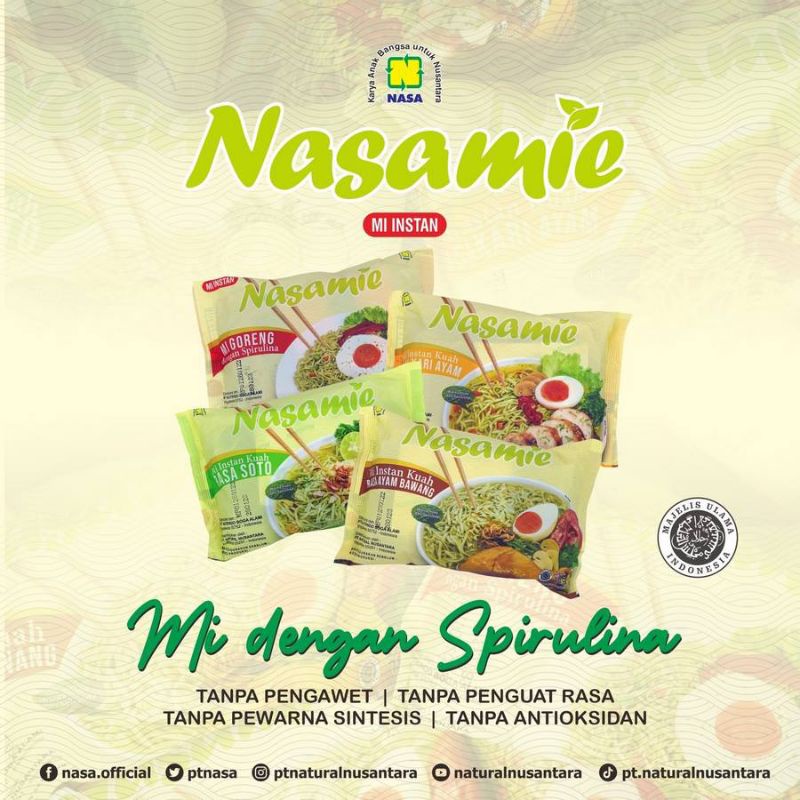 

MIEINSTAN NASA/NASAMIE/MIE GORENG/MIE KUAH/MIE SPIRULINA/NASAMIEINSTAN/MIE ISI 5