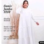 gamis jumbo warna putih ld 130 140