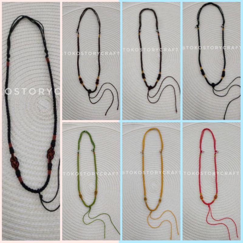 1 BIJI - KALUNG TALI MERAH/ TALI KOREA/ TALI CINA/ TALI TIBETAN UNTUK LIONTIN GIOK