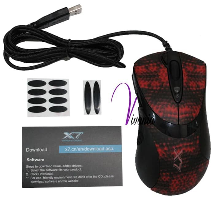 New A4Tech Gaming Mouse X7 F7 V-Track Macro Onboard-Memory Original