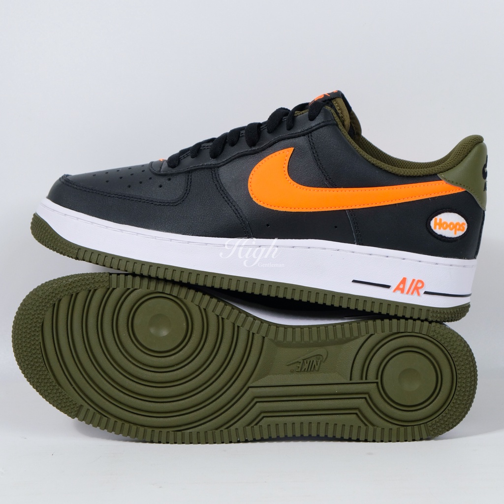 Nike Air Force 1 Hoops Black/Olive DH7440-001 100% Authentic