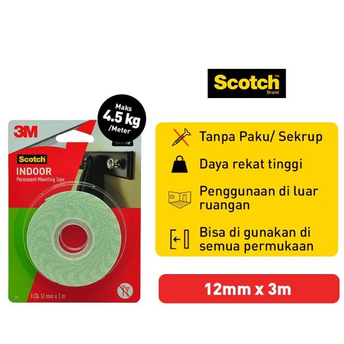

(BISA COD) SCOTCH 3M PEREKAT ISOLASI MOUNTING TAPE PERMANEN 12MM X 3M CAT 110-3A PROMO SPECIAL Kode 891