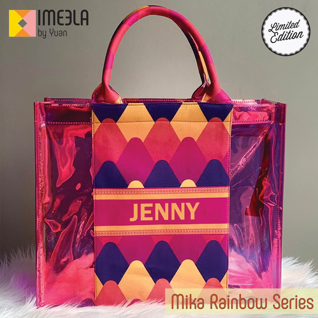 Totebag Mika Rainbow Custom Nama (6 Variasi Motif)