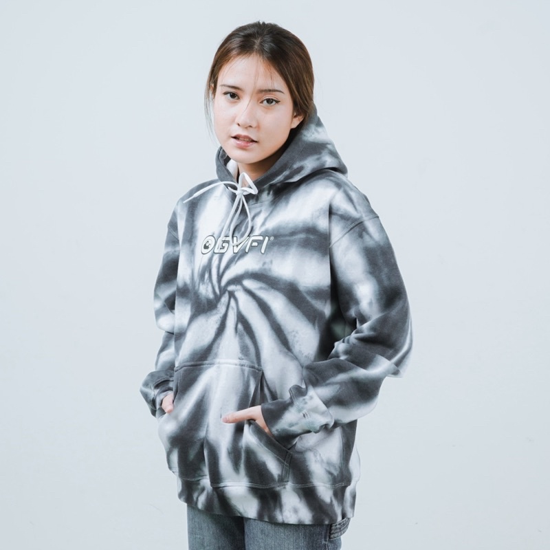 GVFI Pullover Hoodie Whitepool Tiedye