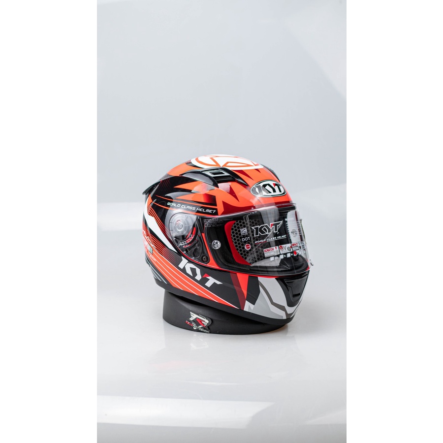 HELM KYT R10 FLAT RACE EDITION #3 RED FLUO