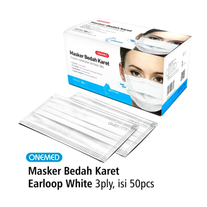 Masker Medis Super Soft Putih Onemed Box Isi 50pcs