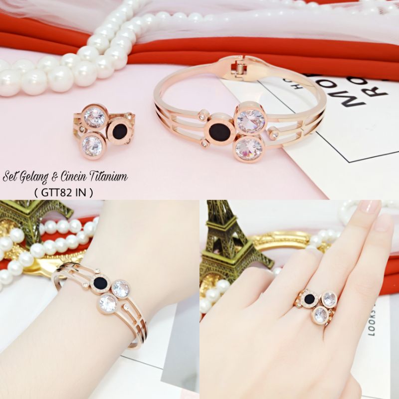 Gelang Titanium Set Cincin GTT82 IN