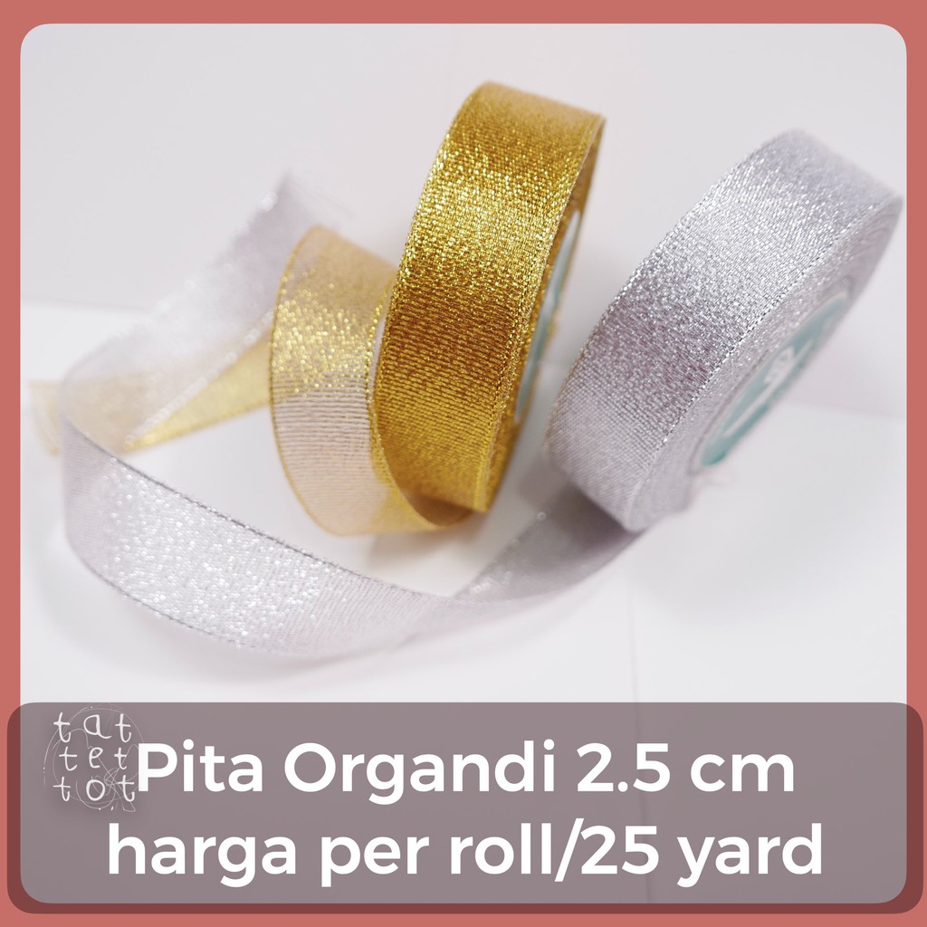 

PITA GOLD SILVER 1 INCH 2,5 CM PER ROLL 25 YARD GLITER BLING