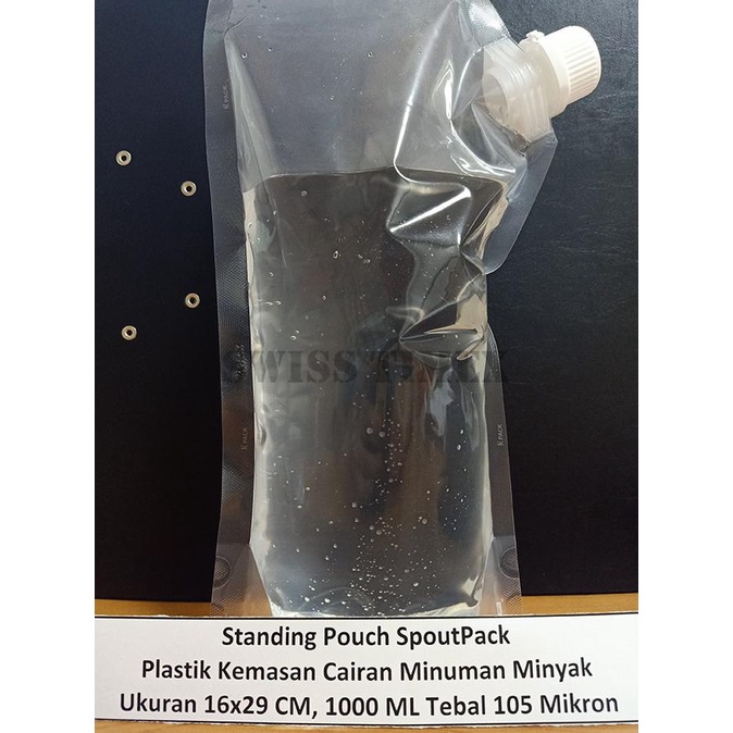 20PCS STANDING POUCH SPOUTPACK PLASTIK CAIRAN - MINYAK 1000ML