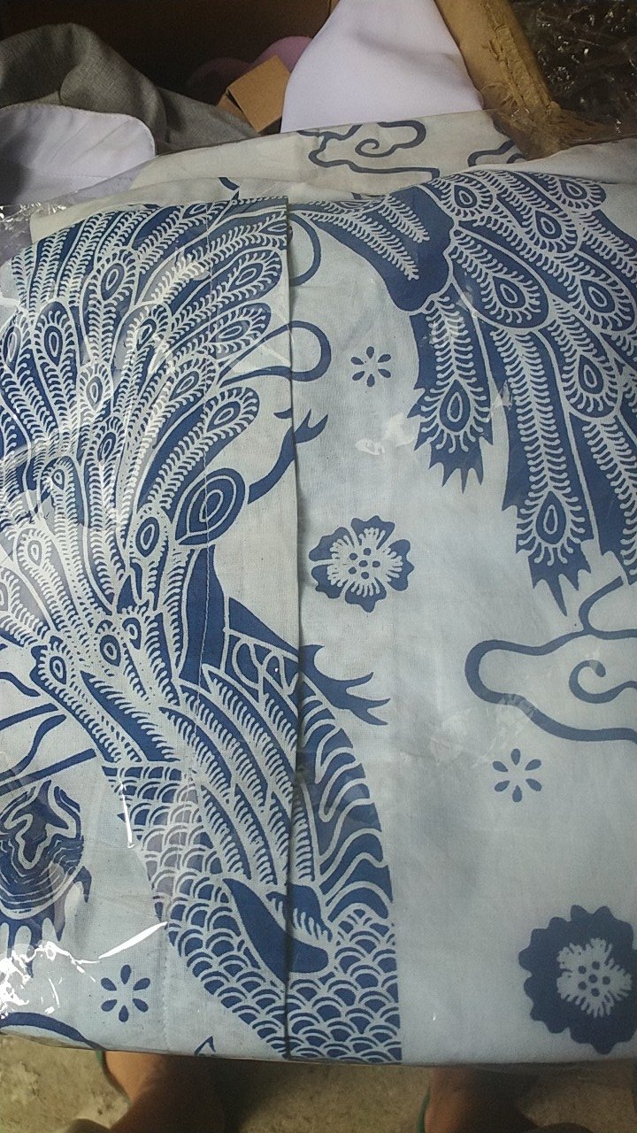 Merak Putih Kemeja Batik Pria Full Furing Katun Halus Primisima