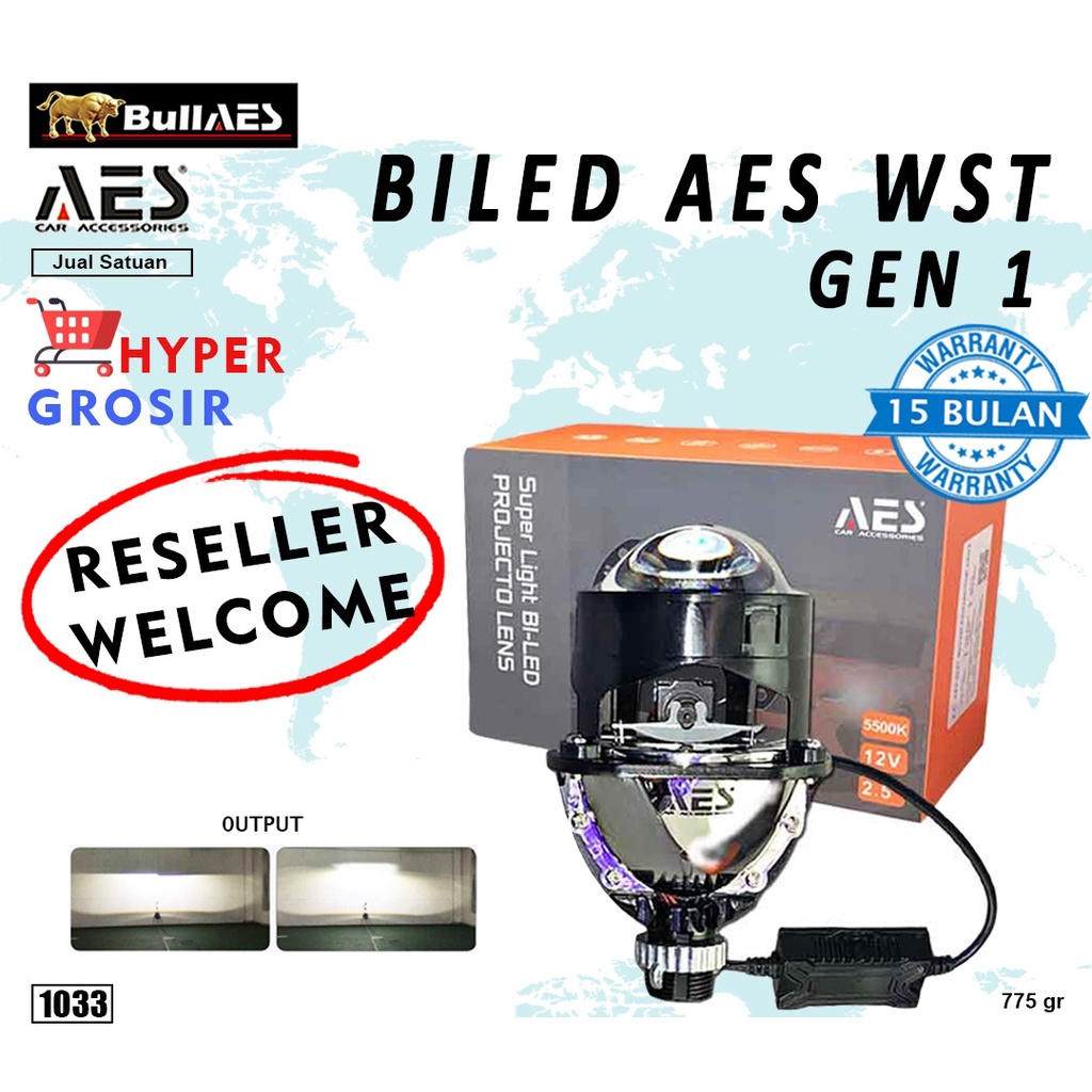 BILED AES WST 2.5 INCH OLD GEN 1 HeadLight Projector Merk AES