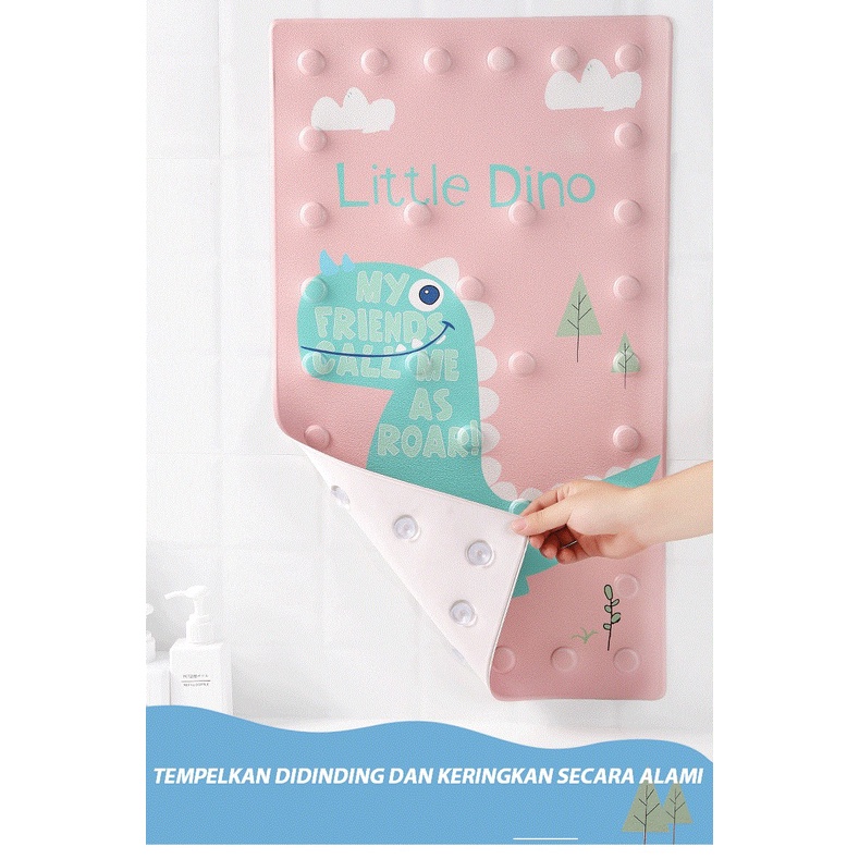 SHOWER BATH MAT KESET MANDI PVC PENGHISAP ANTI SLIP SUCTION CUP MOTIF LUCU