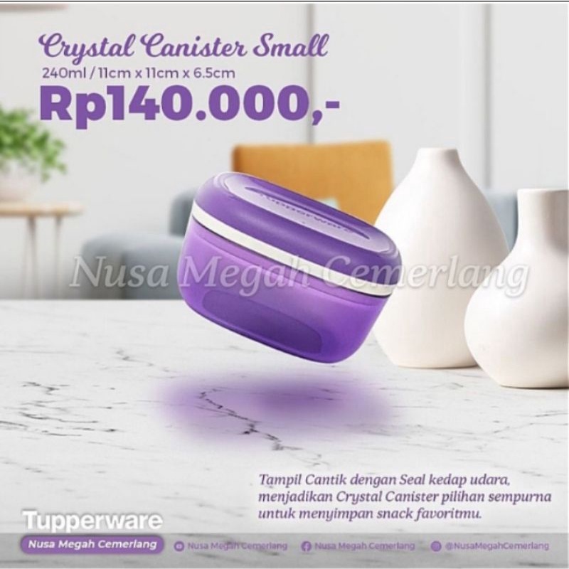 Jual crystal canister small/crystal canister/crystal canister