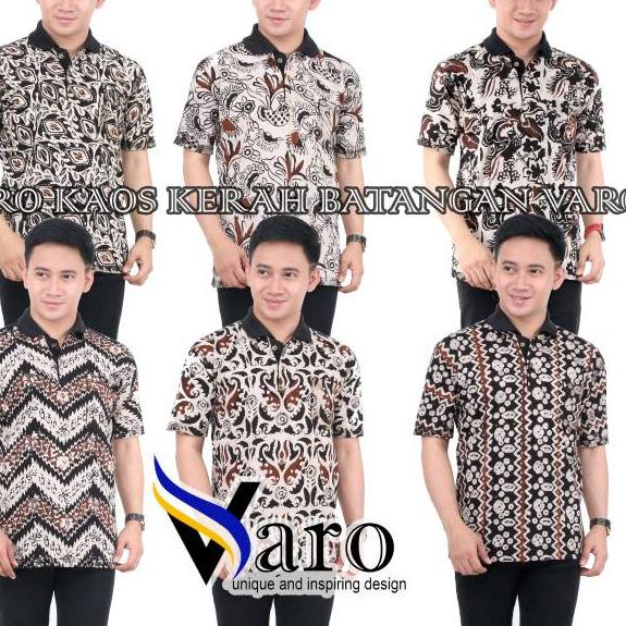 Harga Murah.. KAOS POLO BATIK CAP ASLI PEKALONGAN / KAOS KERAH BATIK / KAOS WANGKY BATIK CAP