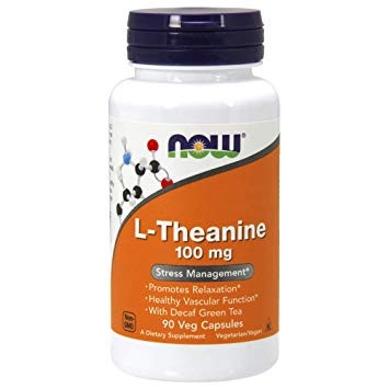 Now Foods L-Theanine 100 mg 90 Capsules / Now L Theanine / Anti Stress