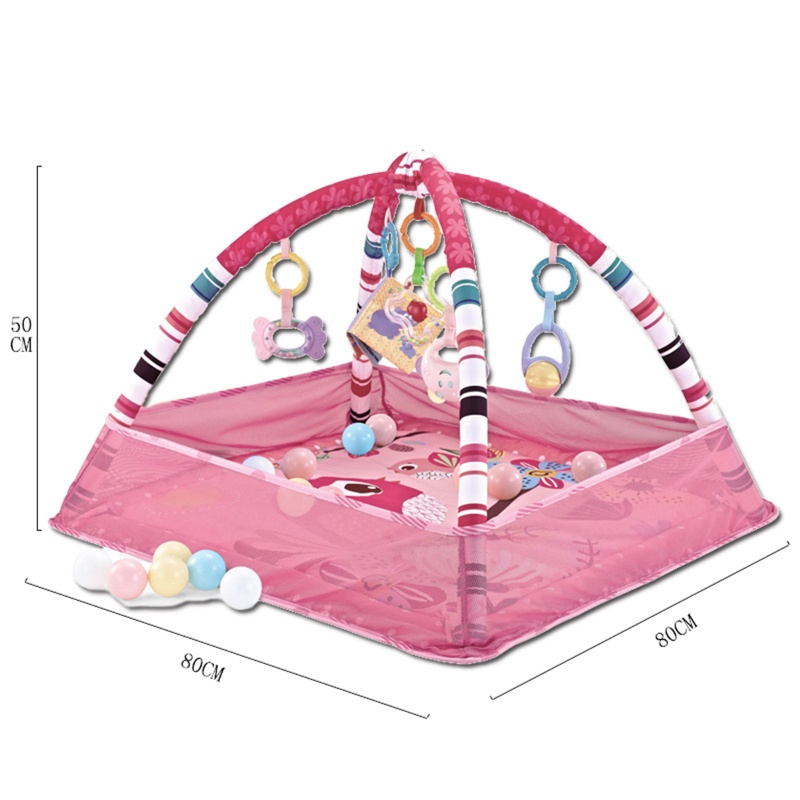 Mary Kick &amp; for Play Gym for Play Mat Mainan Bayi Fitness Rattle Bridge Tummy for Time Mat Baby Teether &amp; Matras Empuk Untuk Ne