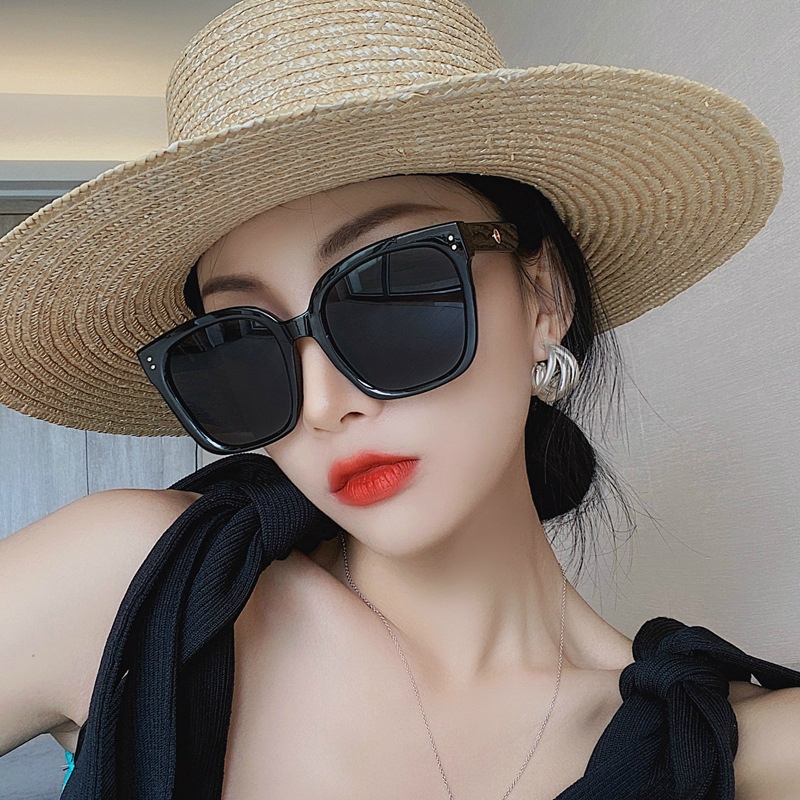 Korean style men's and women's rice nail square KUKU trendy men's and women's fashion sunglasses