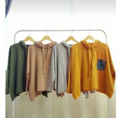 VICORY HOODIE SWEATER BATWING WITH POCKET