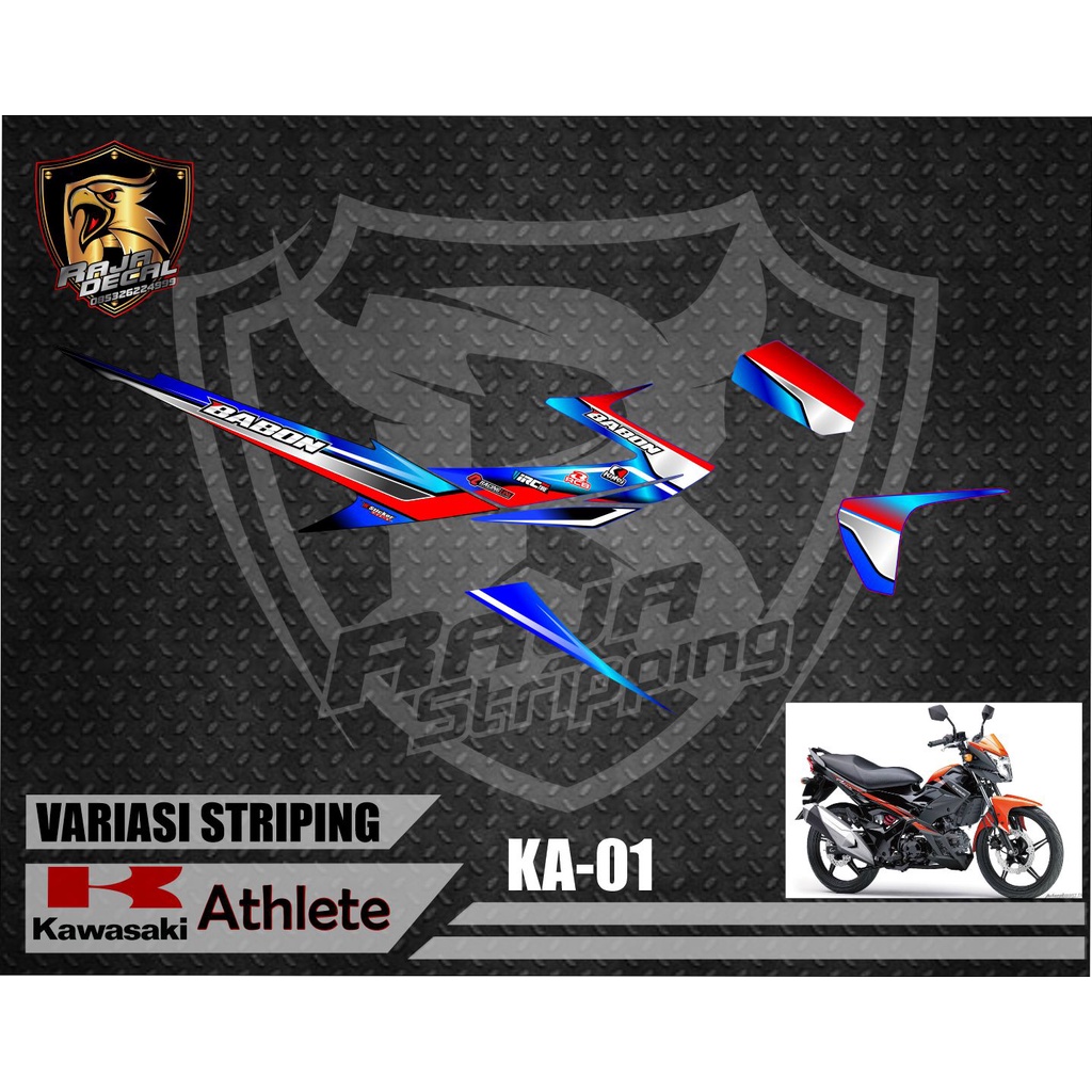 Sticker Striping Decal Kawasaki Athlete Variasi Code KA-01