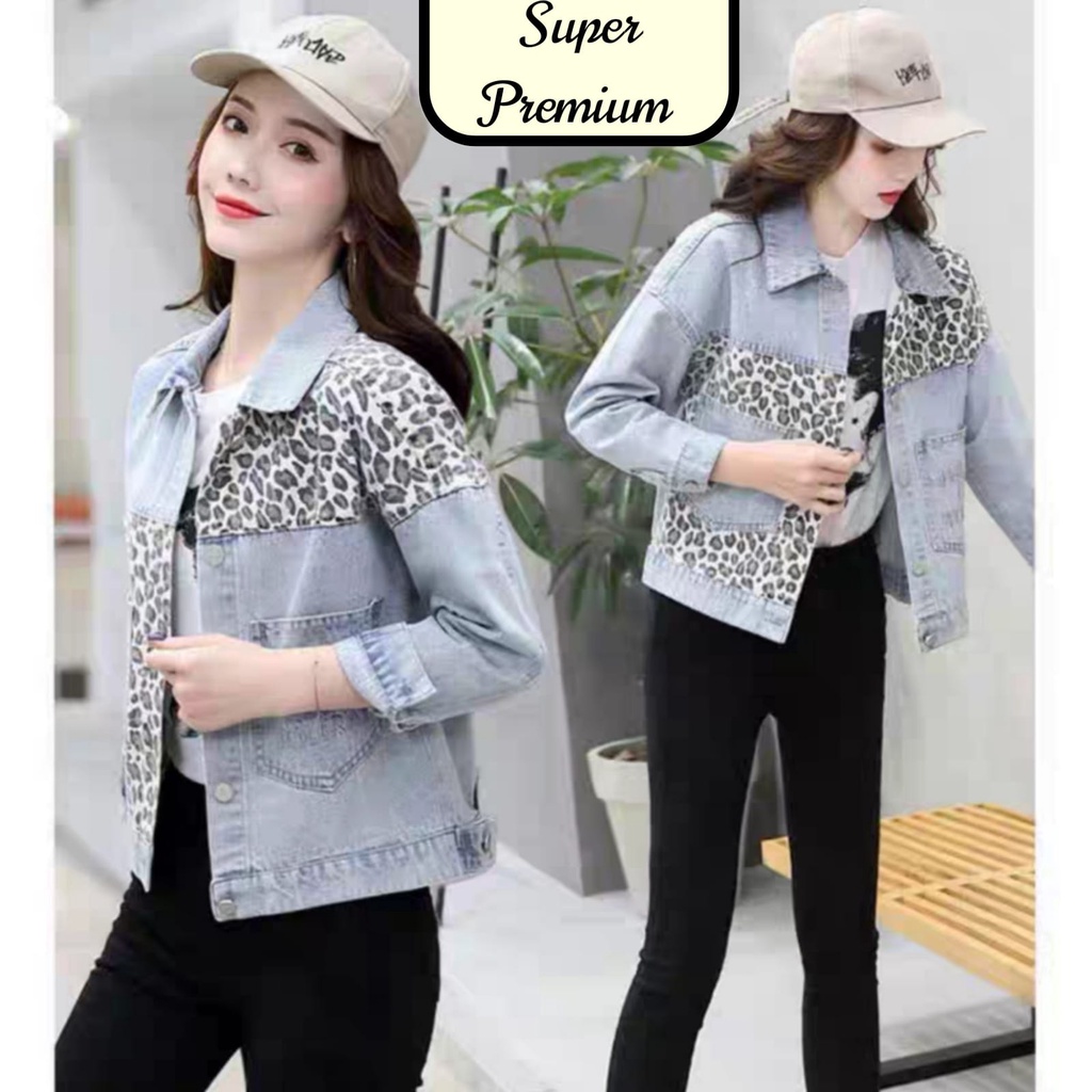 5917 JAKET JEANS LEOPARD BUSUI SUPER PREMIUM