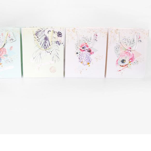 

℮ Paper Bag Jumbo Flamingo, Floral, Raindrops ☝