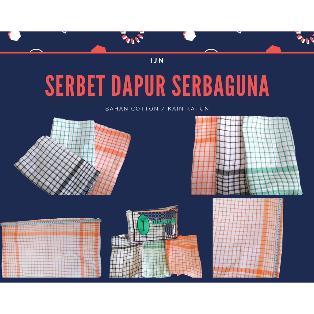 Serbet / Lap Dapur / Lap Gantung / Napkin Towel NPK01 Murah IJN Plaza