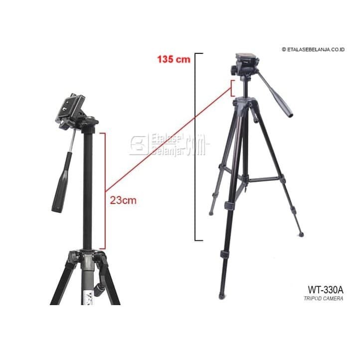 TRIPOD KAMERA DSLR & ACTION CAMERA - WT-330A BLACK