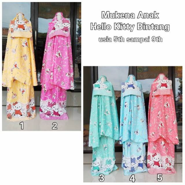 Mukena anak motof hello kitty bintang batik pekalongan