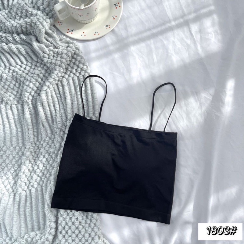 EJ - BR05 - Sling Tanktop / Crop Top / Atasan Wanita Bralette Push Up-BR01 HITAM
