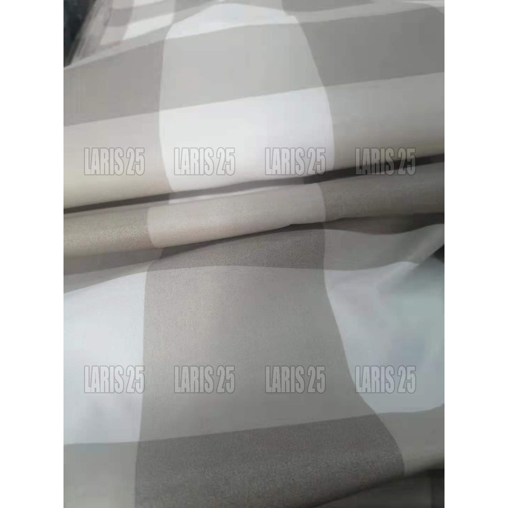 TERMURAH BAHAN KAIN TERLARIS KATUN MIKROTEX MOTIF KOTAK EMILY UTK SPREI GORDEN PER 0,5M DAN 1M