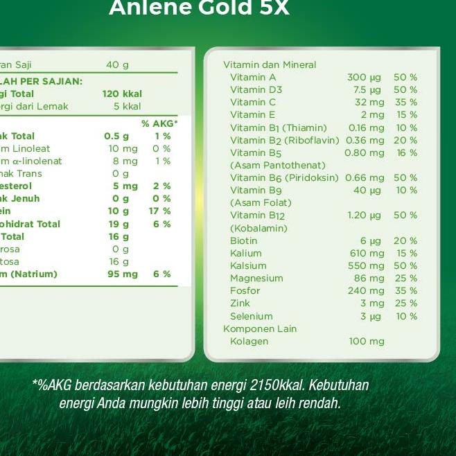 

Anlene Gold 5X Susu Bubuk Cokelat 240g - Nutrisi Tulang, Sendi, dan Otot ハ