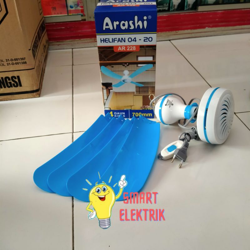 Kipas Angin Gantung Arashi Helifan 20Watt 4 Baling