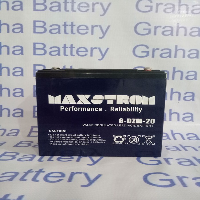 MAXSTROM / Baterai / Aki SEPEDA LISTRIK 6DZM20 12V 20AH