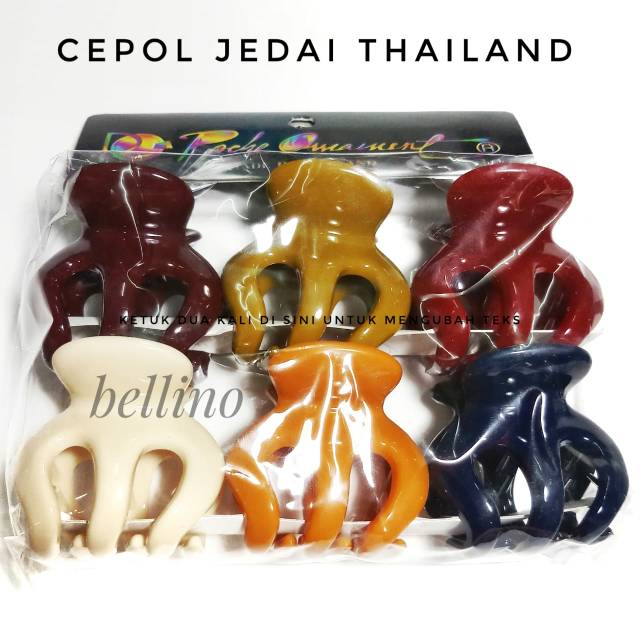 Cepolan Rambut Jedai /Jeday Thailand / Jepit Rambut Badai Ukuran Sedang / Jepit Rambut Murah