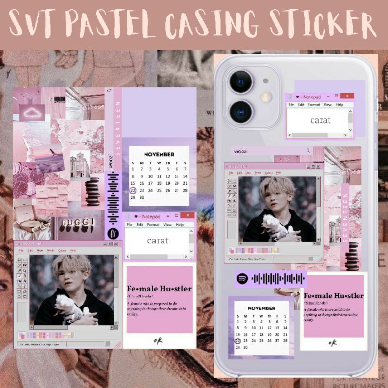 

Sticker Seventeen Pastel Casing