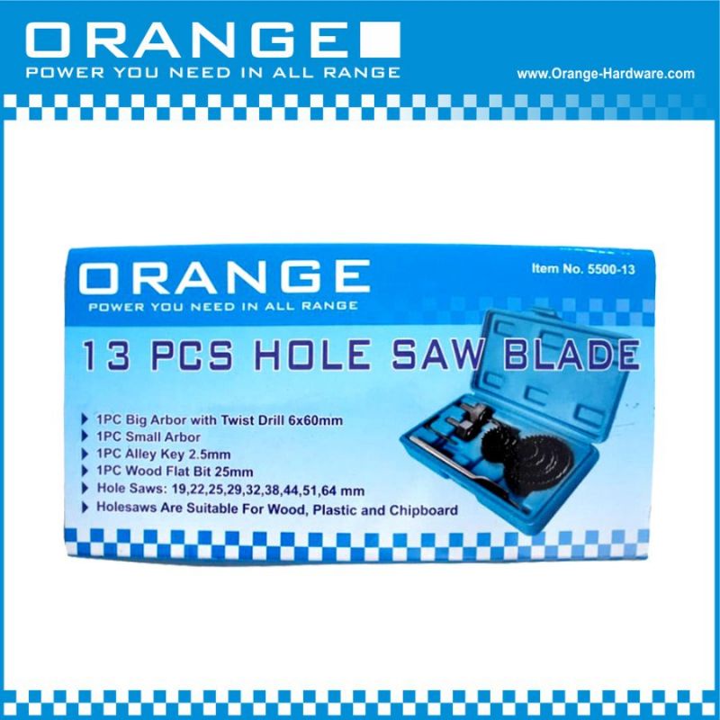 ORANGE 13 pcs Hole Saw Balde Pembuat Lobang PVC Hydroponik