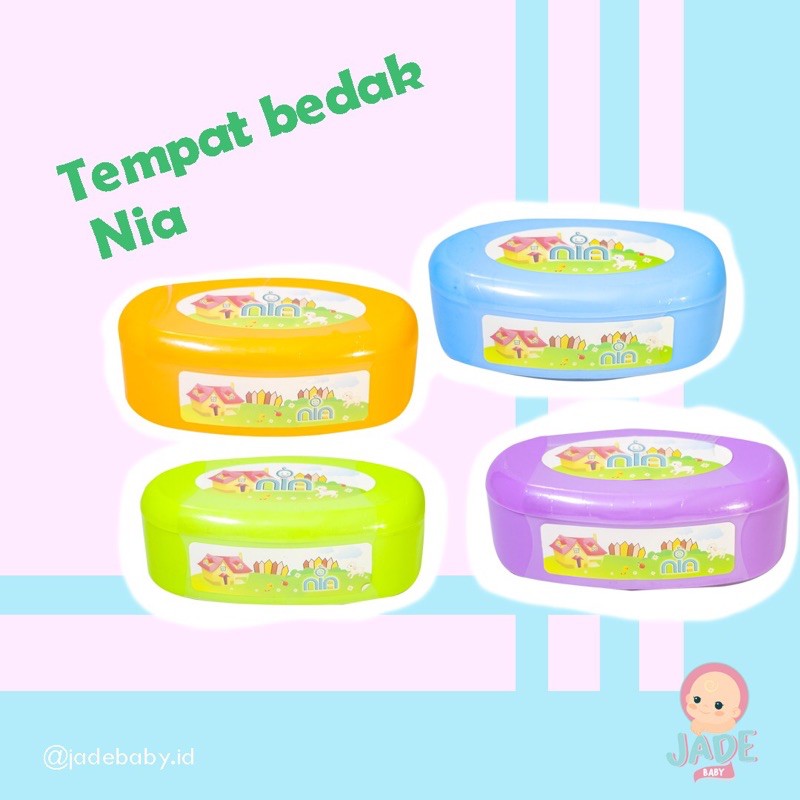 TEMPAT BEDAK NIA + TEPUKAN BEDAK ISI 2 - TEMPAT BEDAK BAYI NIA MURAH