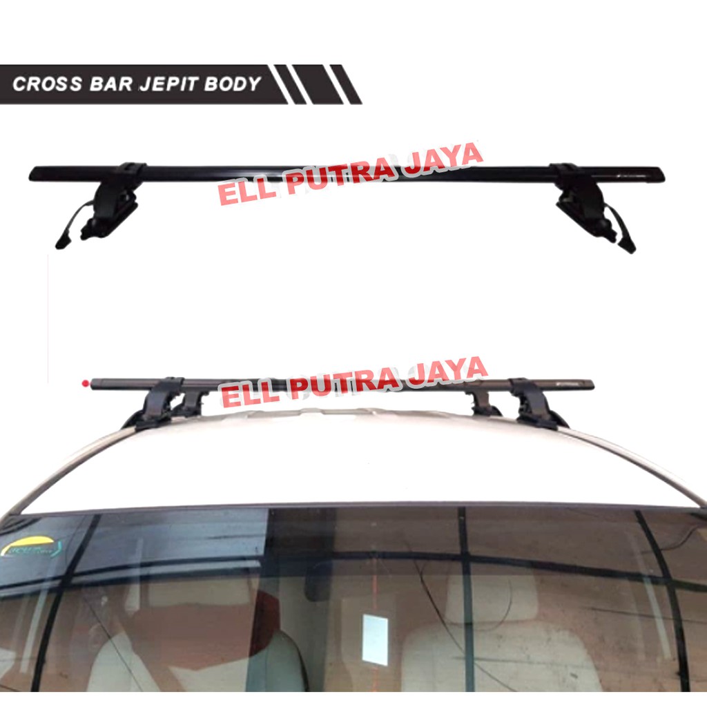 Roof Rack Bagasi atas mobil platinum 1 Set + Crossbar jepit Roof rail/Bodi