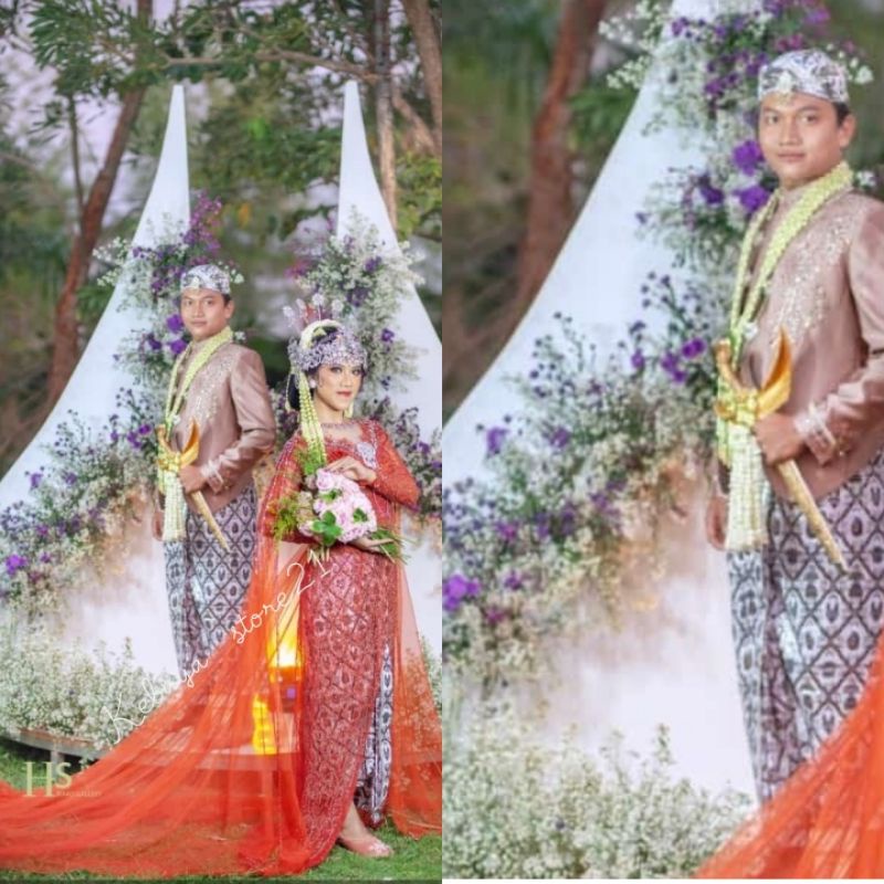 Blangkon Pengantin Solo Prodo Motif Jarik / BLANGKON JOGJA MATARAMAN/ Blangkon Warok Model Ponorogo