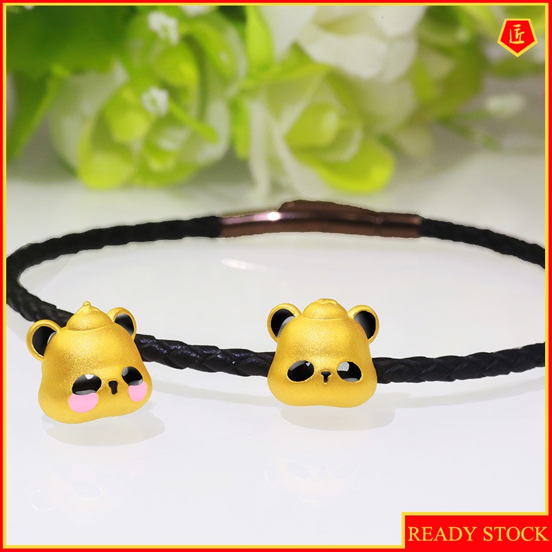 [Ready Stock]3D Golden Panda Lucky Beads Bracelet